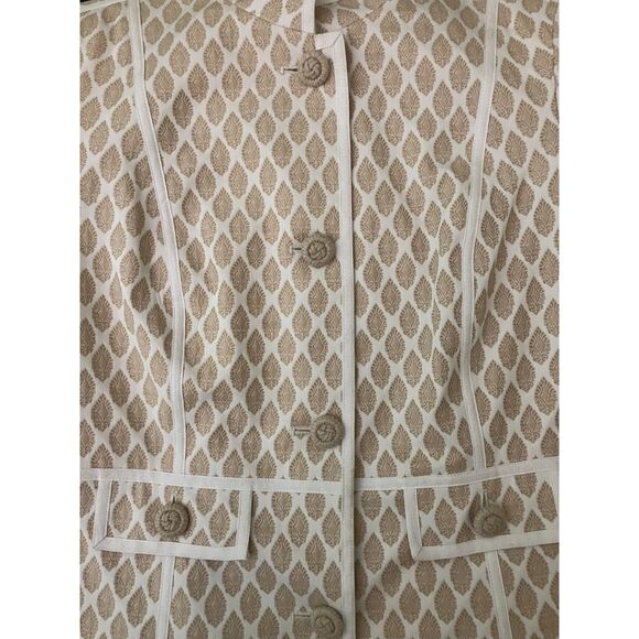 Talbots Collection jacquard mandarin blazer jacket - Picture 8 of 8